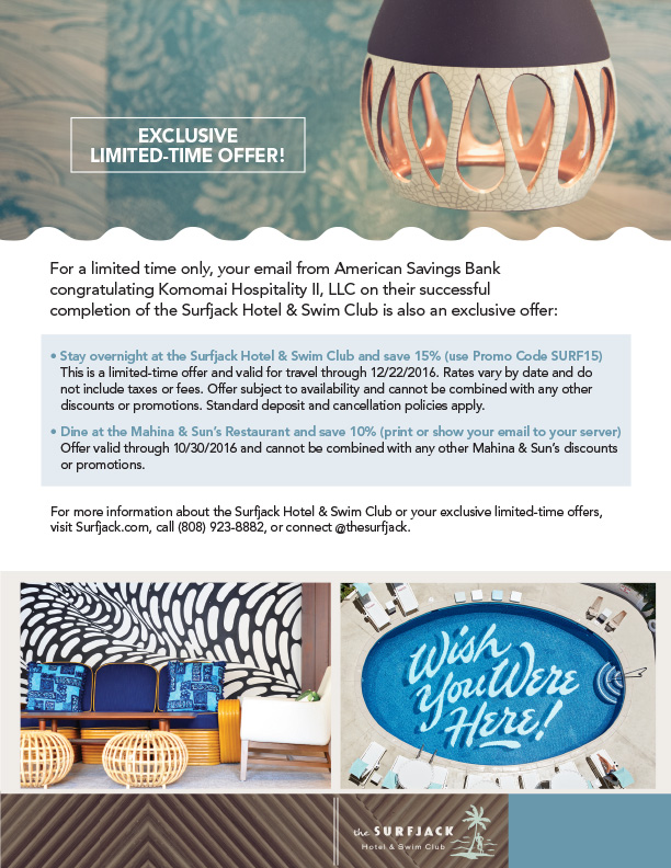 Surfjack Hotel and Swim Club offer