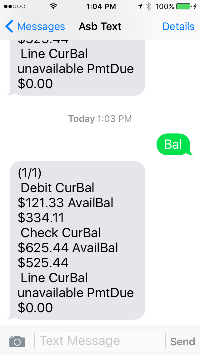 text banking screenshot 3
