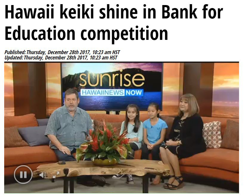 Hawaii News Now Keiki shine for Bank of Education