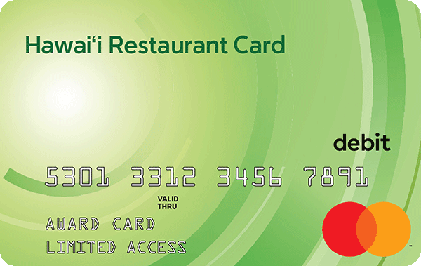 Hawaii Restaurant Card