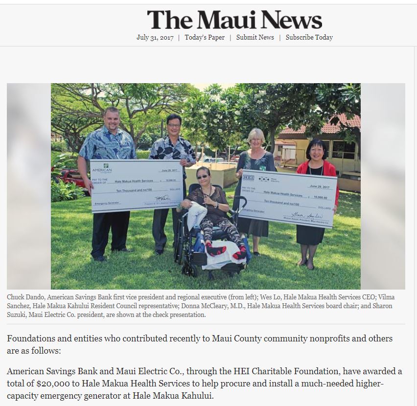 Maui News July 2017