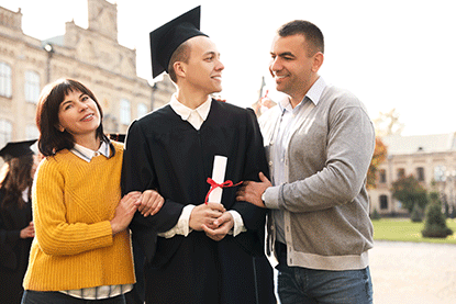 Parents with their college student