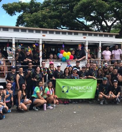 American Savings Bank teammates celebrating Pride Month