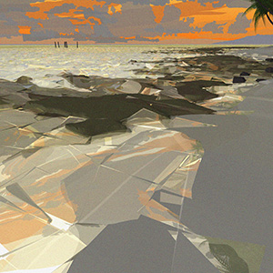 Stephen Yuen's Low Tide Near Diamond Head Art