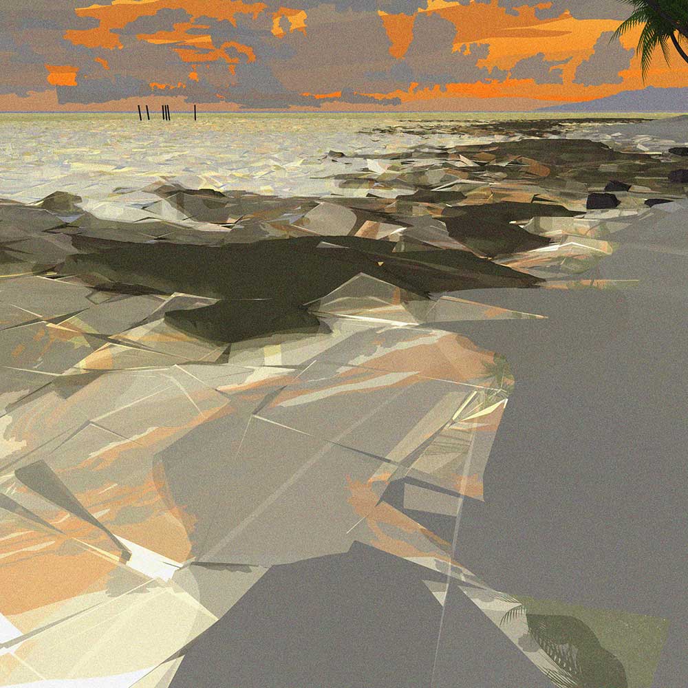 Stephen Yuen's Low Tide Near Diamond Head Art