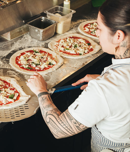 Making Pizza at Brick Fire Tavern