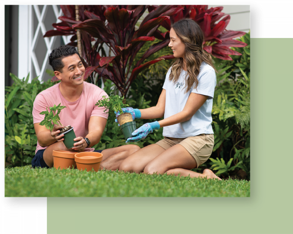 couple gardening