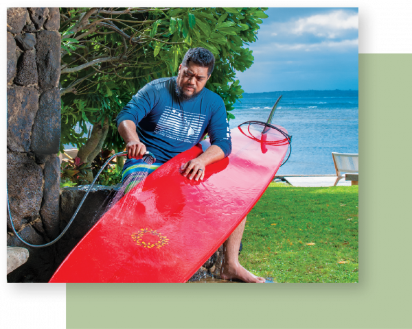 man with surfboard