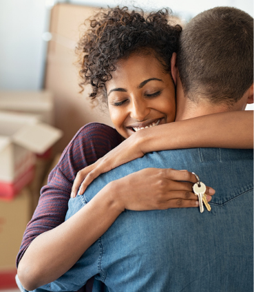 Couple buying a home