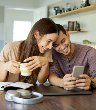 Couple on phone