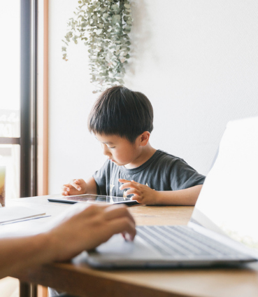 Child doing homework