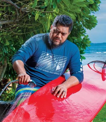 man with surfboard