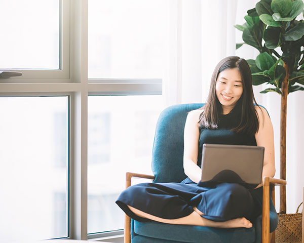 Female on laptop