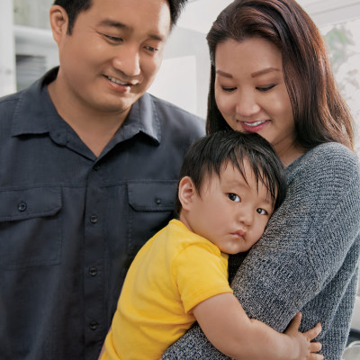 parents with baby