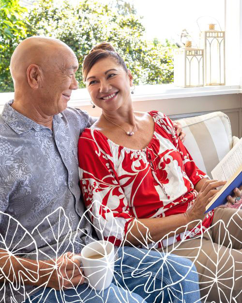 Couple sitting on porch