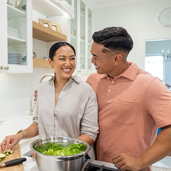 Couple in the kitchen
