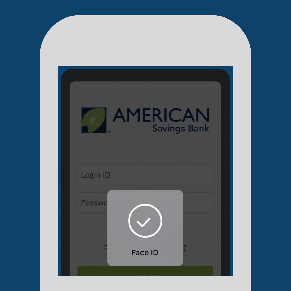 ASB mobile app face ID example