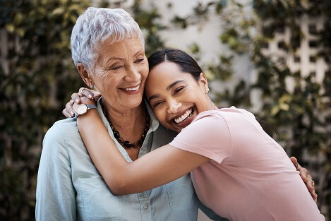 Grandma and granddaughter