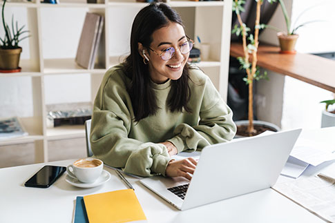student on laptop