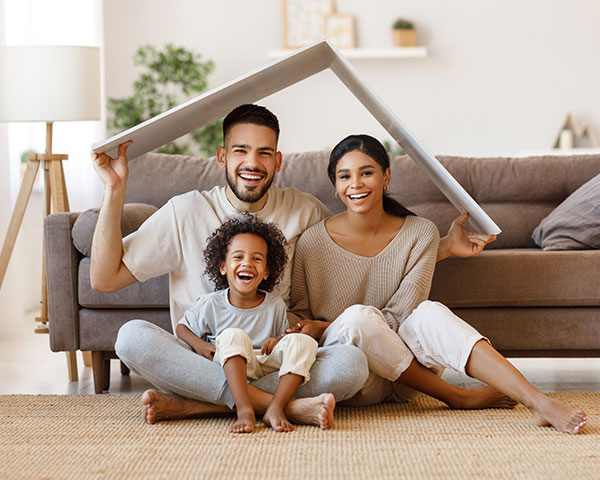 Family in home