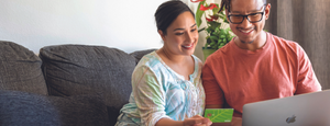 Couple on laptop