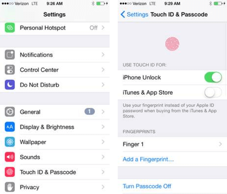 eBanking touch ID screenshots 1