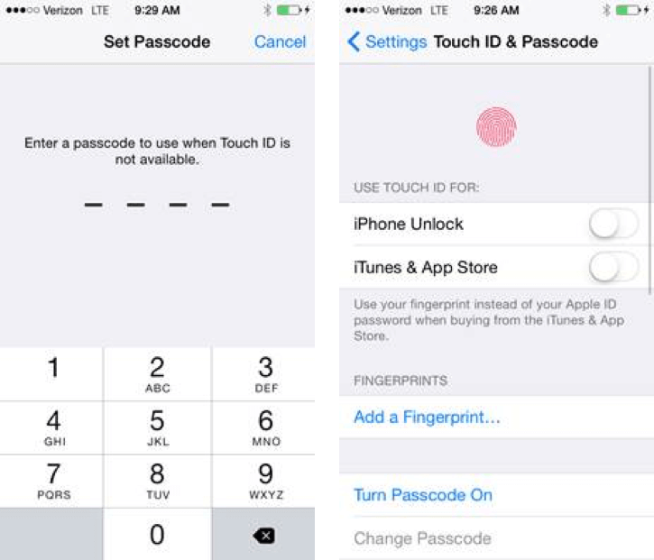 eBanking touch ID screenshots 2