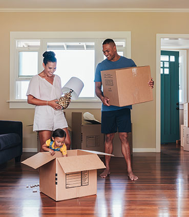 Family moving into home