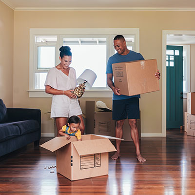 Family moving into home