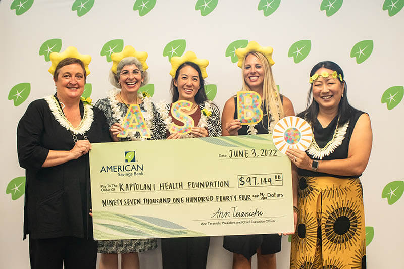 Kapiolani Health Foundation $97,144 donation