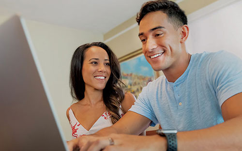 Couple on laptop