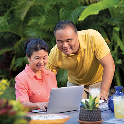 Couple on laptop
