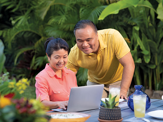 Couple on laptop