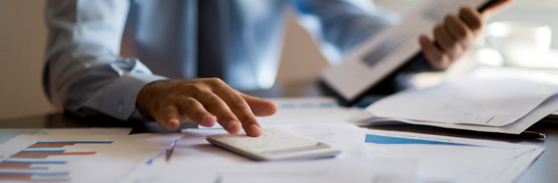 person doing paperwork