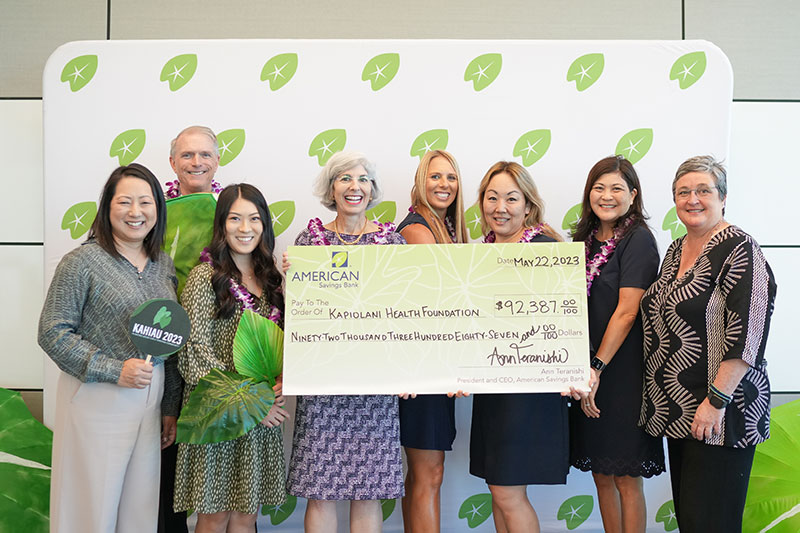 Kapiolani Health Foundation $92,387 donation