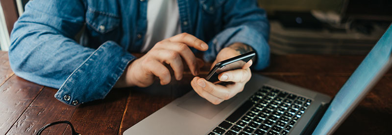 Male on laptop