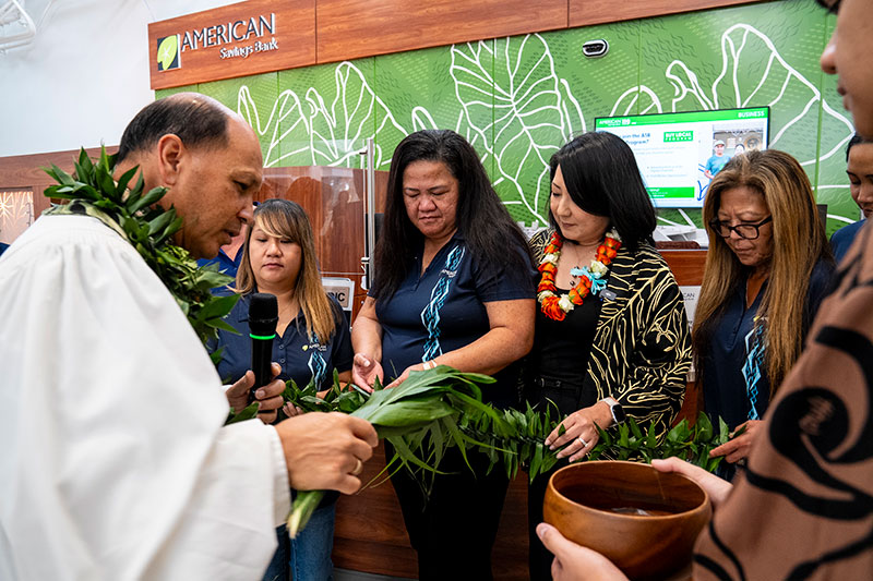 Lahaina Branch teammates at blessing