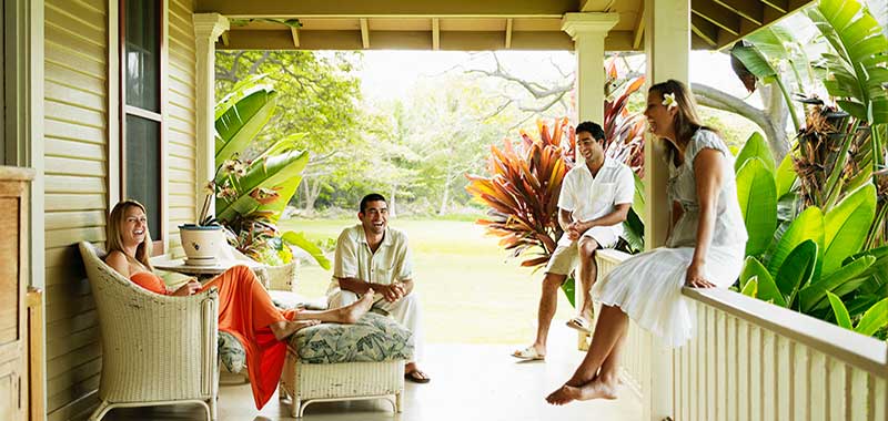 Friends on porch