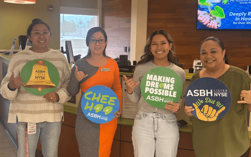 ASB Branch Teammates with photo signs