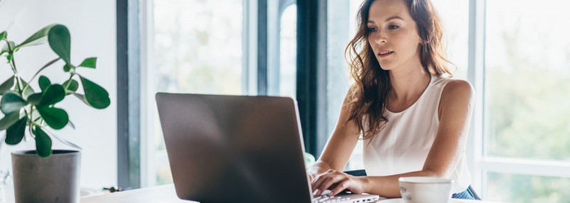 lady on computer