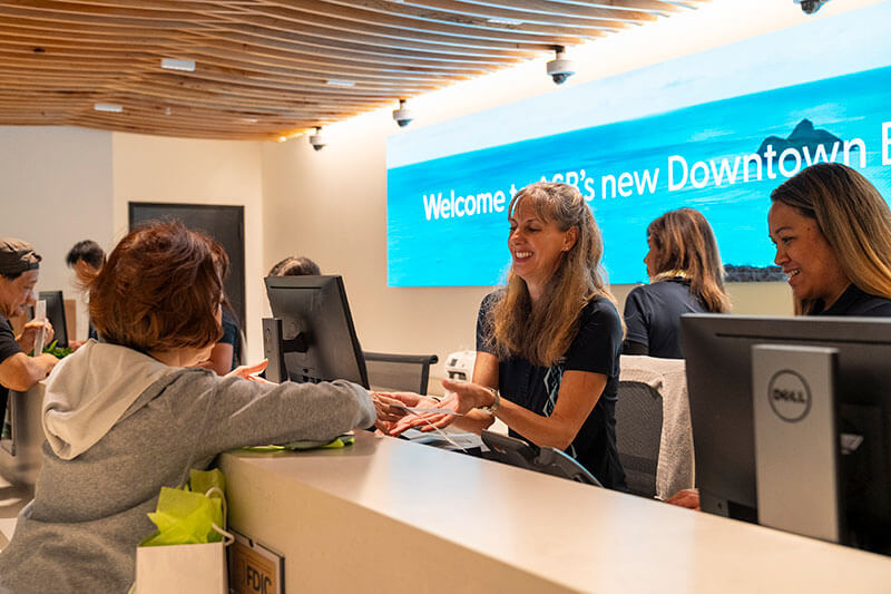 ASB teammate with customer