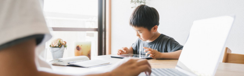 boy on tablet