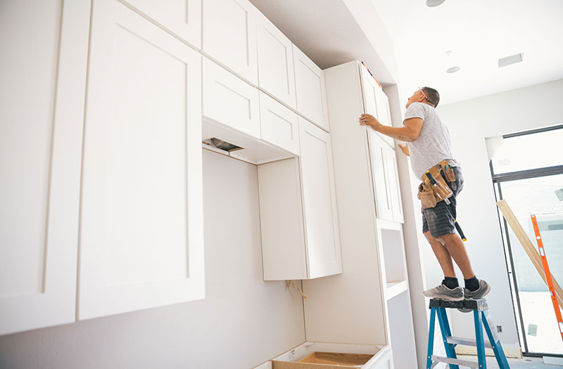 Homeowner doing renovations on home