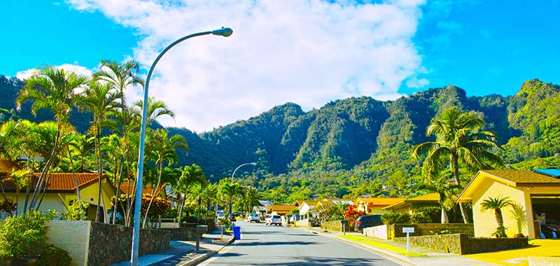 Residential area in Hawaii